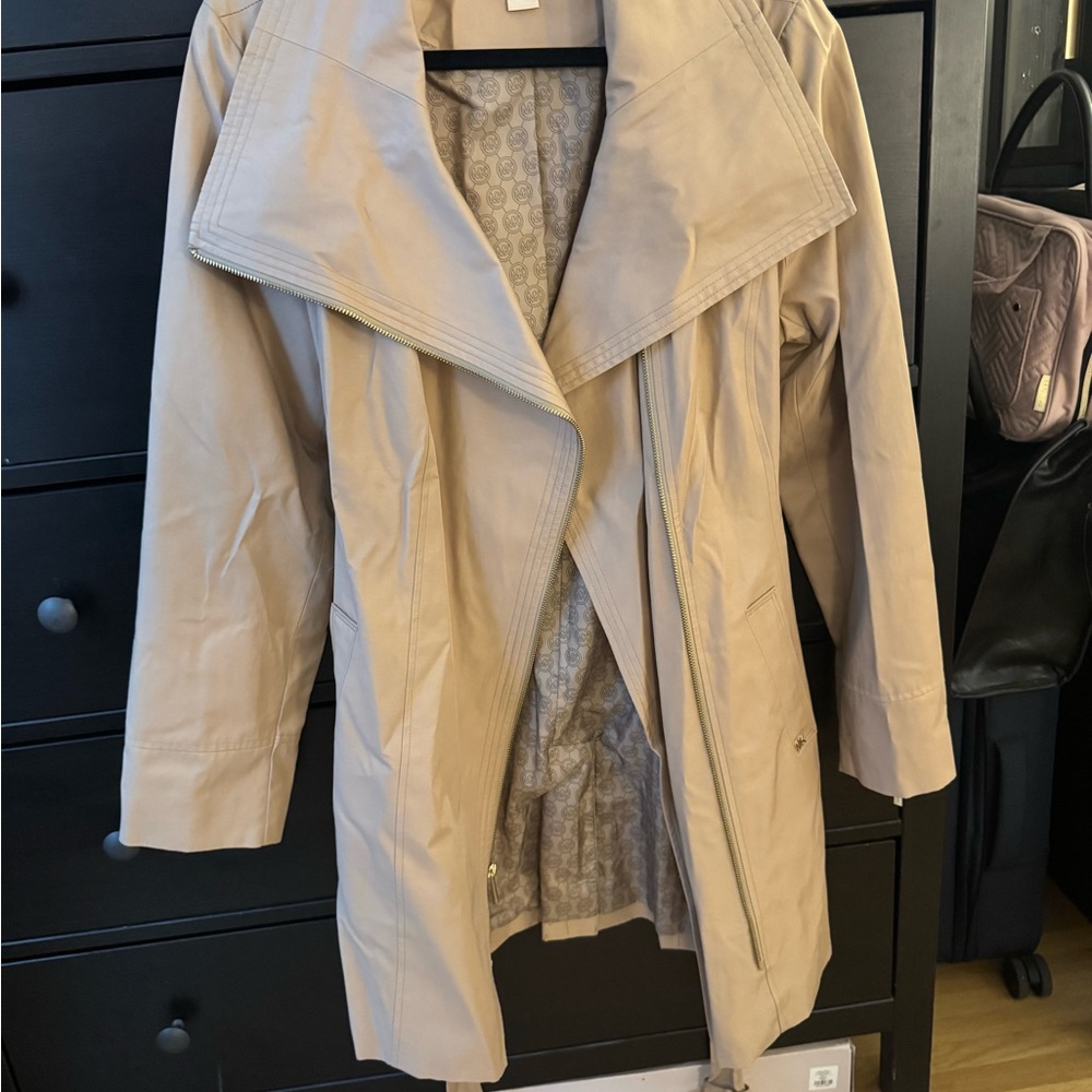 Michael Kors Asymmetrical Trench Coat